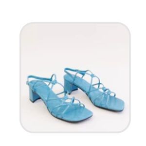 Jeffrey Campbell Socialize Heeled Sandal. Dusty blue. Brand new in original box!